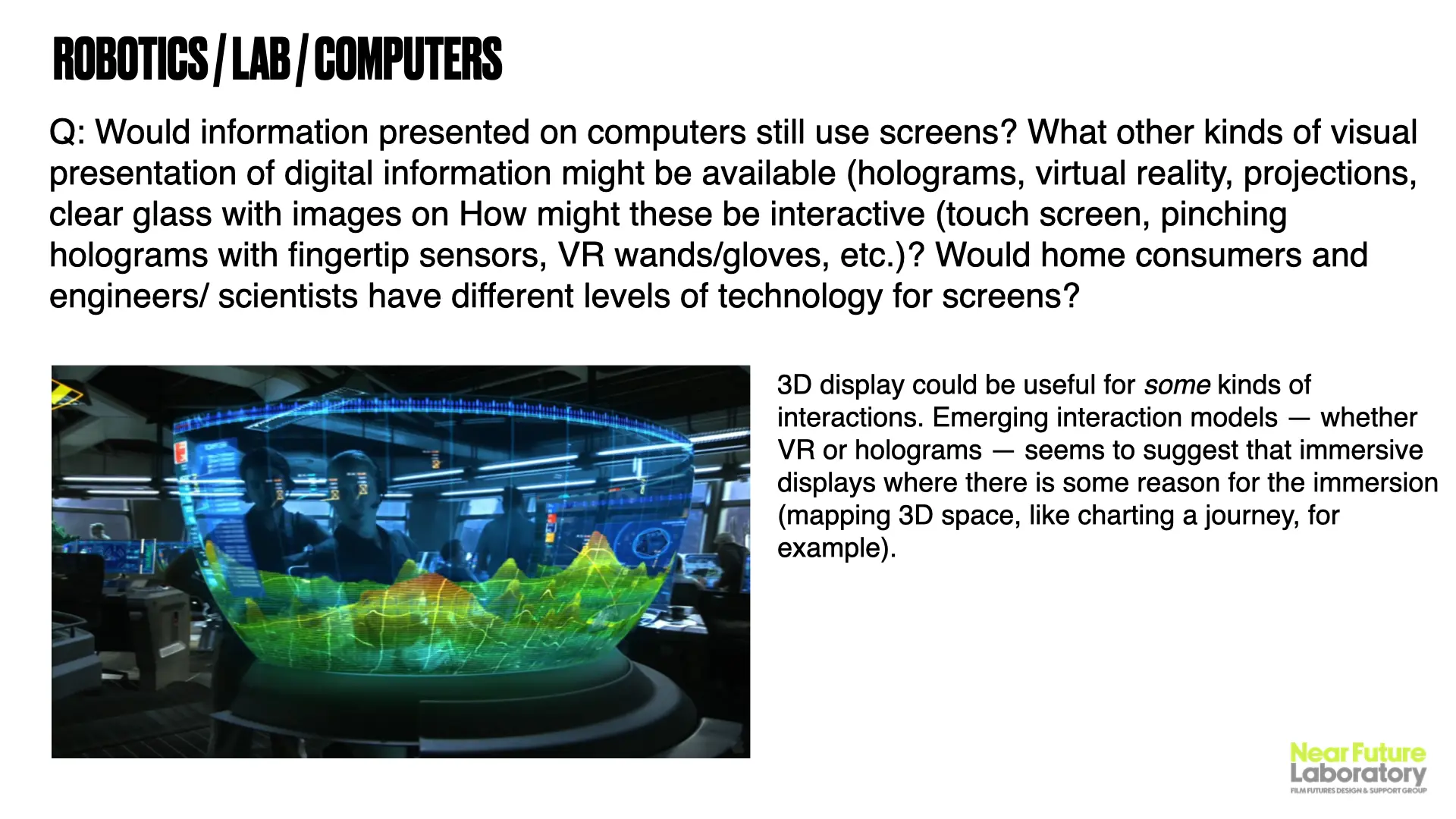 Image from the Near Future Laboratory project where Julian Bleecker was a Futurist Technical Consultant on the Netflix film by Brad Peyton, 'Atlas'