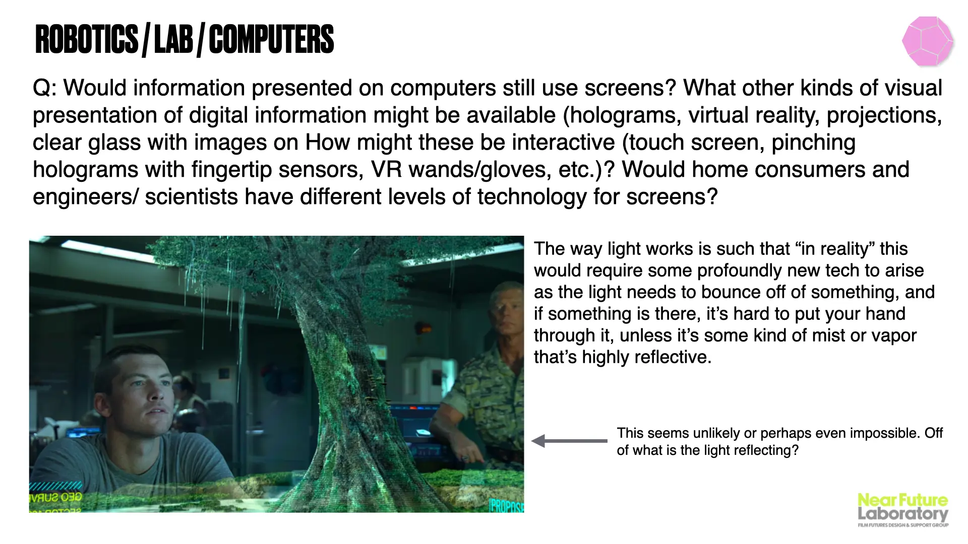 Image from the Near Future Laboratory project where Julian Bleecker was a Futurist Technical Consultant on the Netflix film by Brad Peyton, 'Atlas'